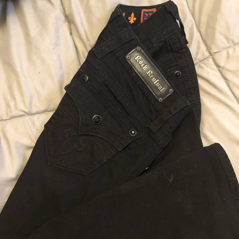 Rock revival boot cut black jeans